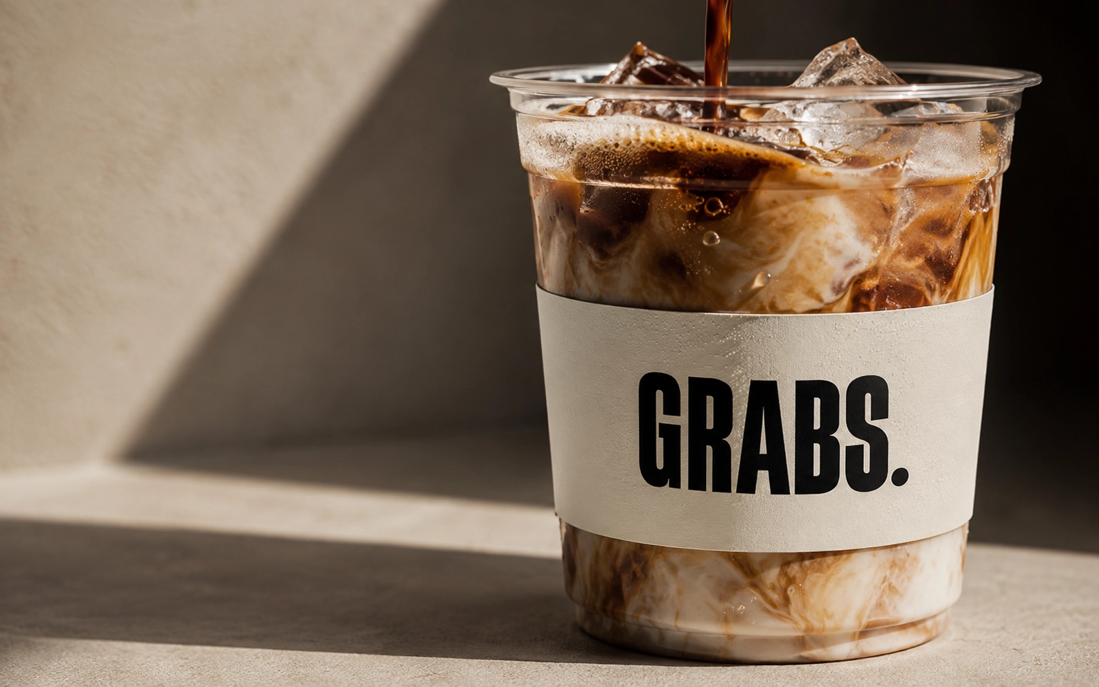 Close-up coffee moment for GRABS.